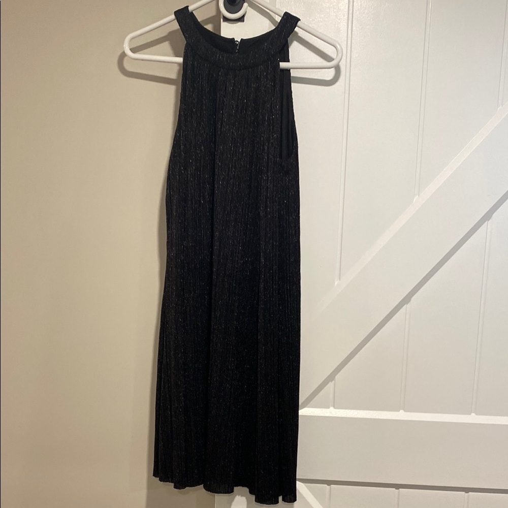 Vince Camuto Black Sheath Halter Midi Dress